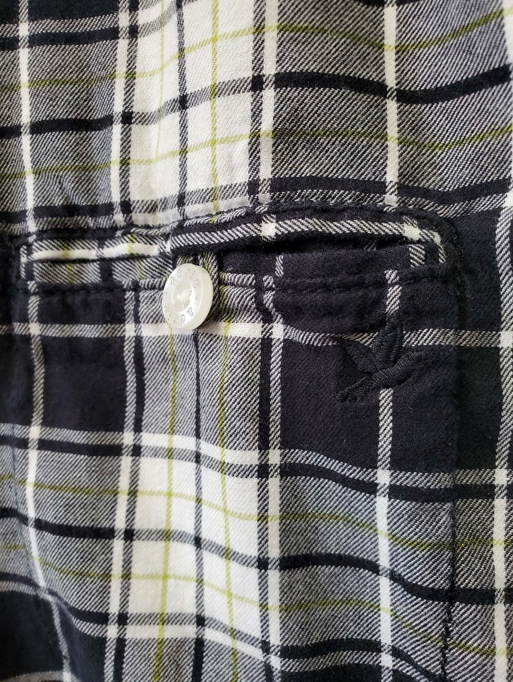 Aerie Oversized Flannel Shirt Black White Plaid Loungewear Sleep Tunic - Picture 5 of 9